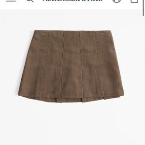 Brown Plaid Women's Skirt